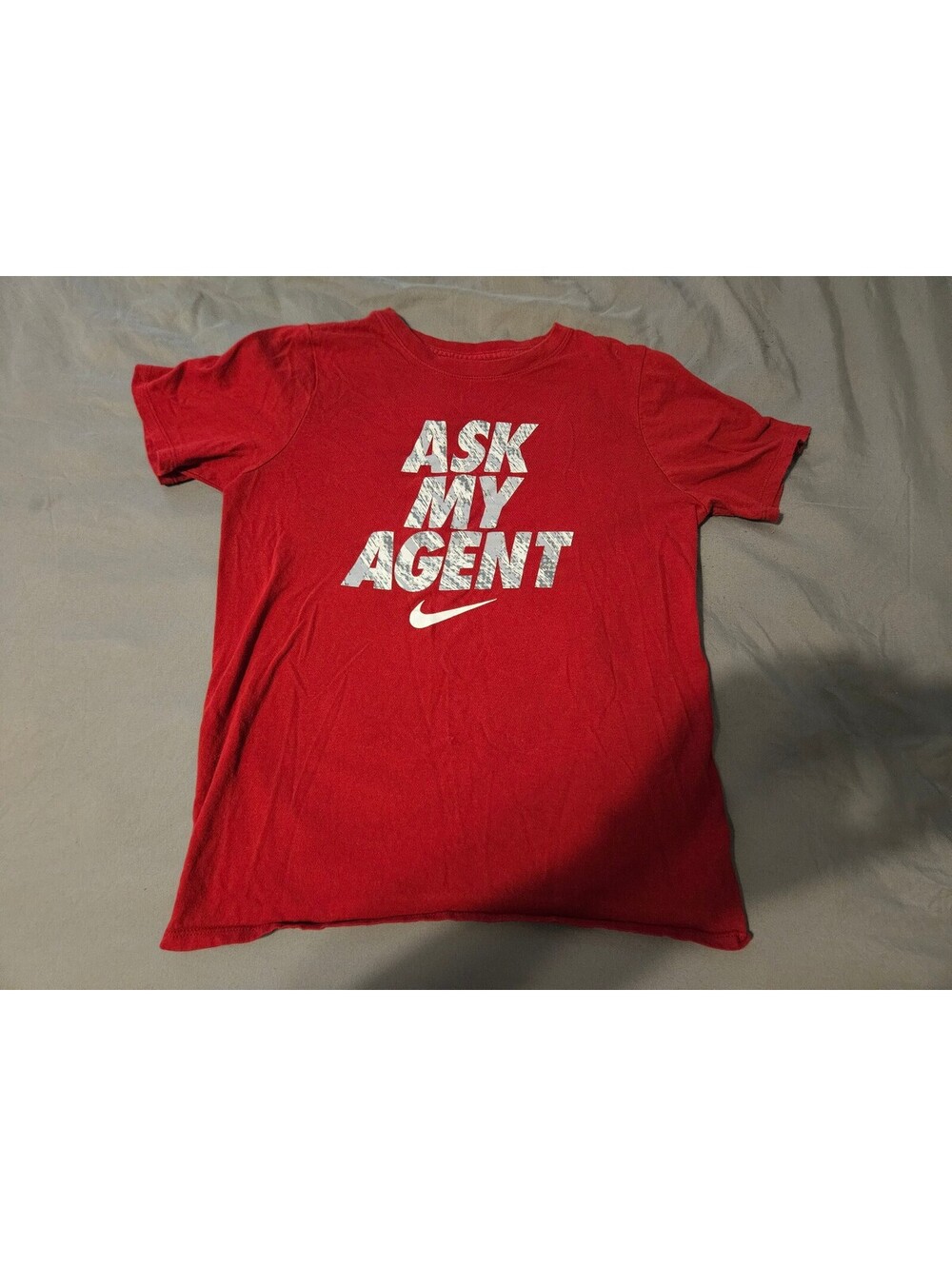 Nike Red 'Ask My Agent' Graphic T-Shirt